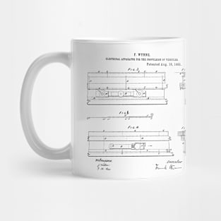 Electrical apparatus for propulsion of vehicle Vintage Retro Patent Hand Drawing Funny Novelty Gift Mug